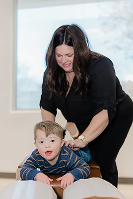 Chiropractor Bakersfield CA Stephanie Perry Adjusting Child